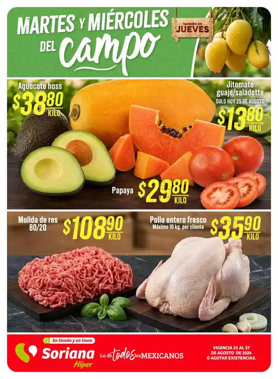 Catálogo Soriana Híper | Gran variedad de ofertas | 2026-08-25T00:00:00.000Z - 2026-08-27T00:00:00.000Z
