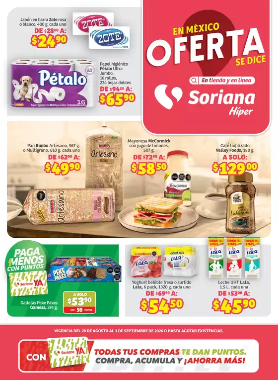 Catálogo Soriana Híper | Ahorra ahora con nuestras ofertas | 2026-08-28T00:00:00.000Z - 2026-09-03T00:00:00.000Z