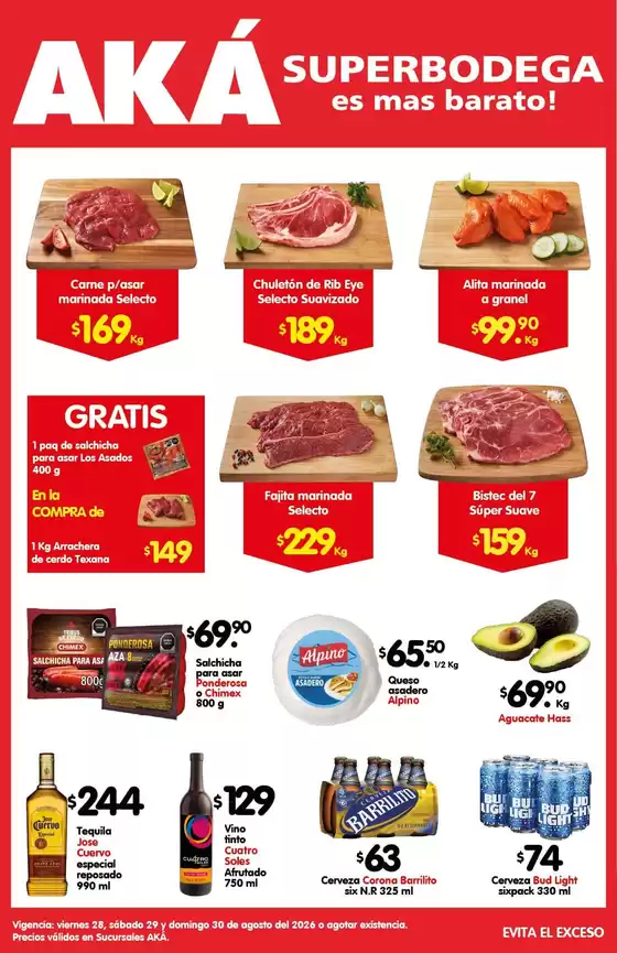 Catálogo AKÁ Superbodega | Ofertas para cazadores de gangas | 2026-08-28T00:00:00.000Z - 2026-08-30T00:00:00.000Z