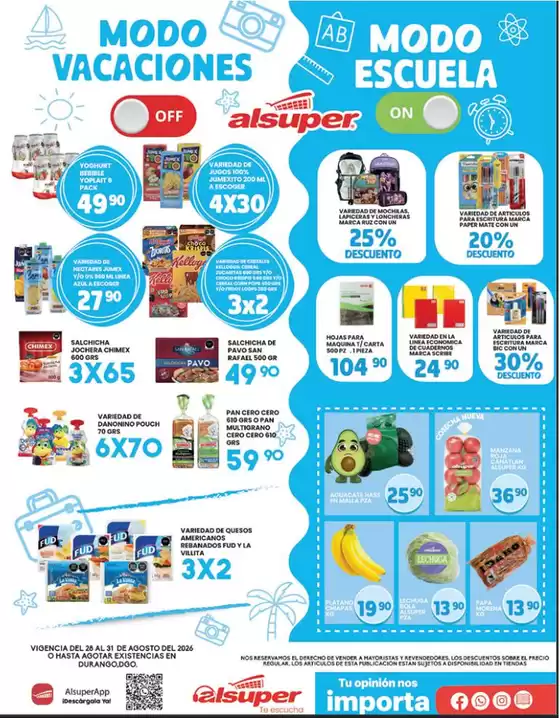 Catálogo Alsuper | Alsuper Durango | 2026-08-28T00:00:00.000Z - 2026-08-31T00:00:00.000Z