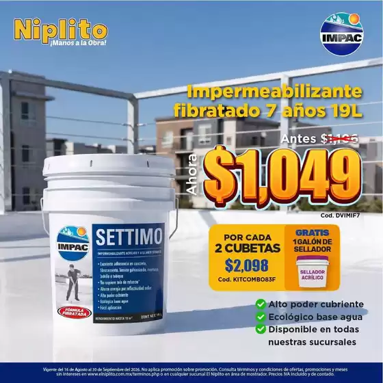 Catálogo Niplito | Gran variedad de ofertas | 2026-08-16T00:00:00.000Z - 2026-09-30T00:00:00.000Z