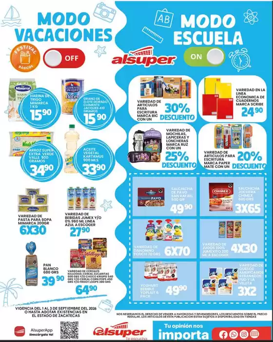 Catálogo Alsuper | Alsuper Zacatecas | 2026-09-01T00:00:00.000Z - 2026-09-03T00:00:00.000Z