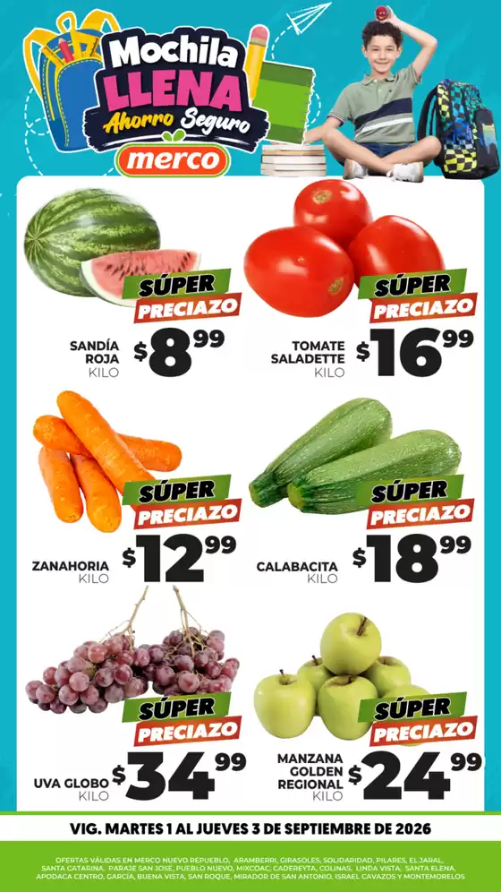 Catálogo Merco en Ciudad de Allende | Frutas y Verduras 1 al 3 de Septiembre | 2026-09-01T00:00:00.000Z - 2026-09-03T00:00:00.000Z