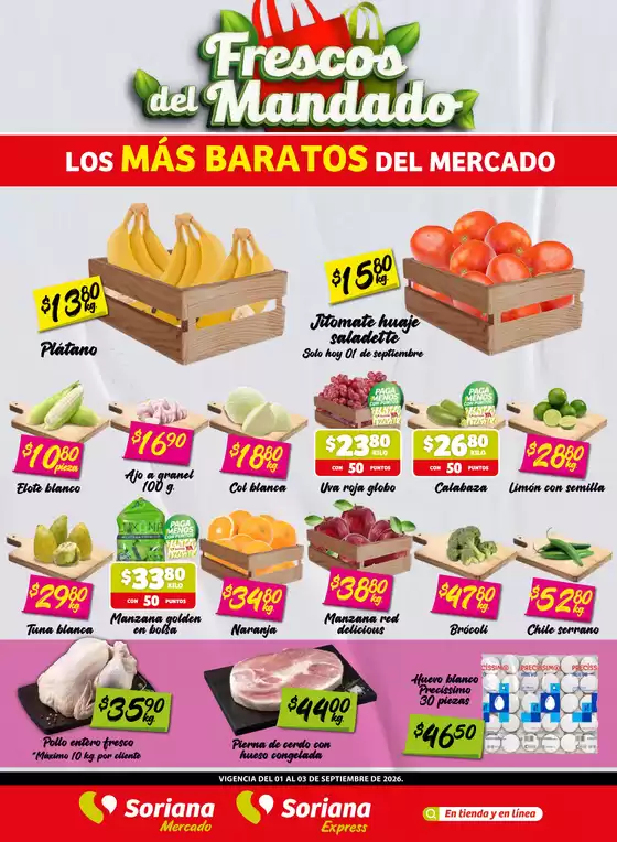 Catálogo Soriana Mercado | Excelente oferta para cazadores de gangas | 2026-09-01T00:00:00.000Z - 2026-09-03T00:00:00.000Z
