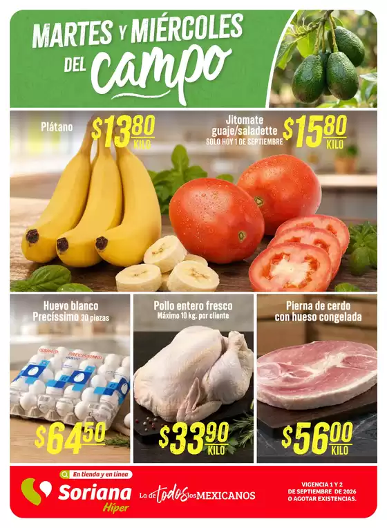 Catálogo Soriana Híper en Entronque Laredo-Salinas Victoria | Ofertas especiales atractivas para todos | 2026-09-01T00:00:00.000Z - 2026-09-02T00:00:00.000Z