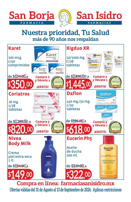 Catálogo Farmacias San Isidro y San Borja en Acatlán de Juárez | PROPAGANDA 2026 17 | 2026-09-04T00:00:00.000Z - 2026-09-13T00:00:00.000Z