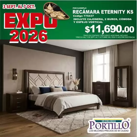 Catálogo Mueblerías Portillo | Ofertas Mueblerías Portillo | 2026-09-03T00:00:00.000Z - 2026-10-07T00:00:00.000Z