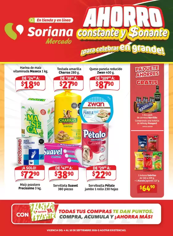Catálogo Soriana Mercado | Ofertas principales para todos los clientes | 2026-09-04T00:00:00.000Z - 2026-09-10T00:00:00.000Z