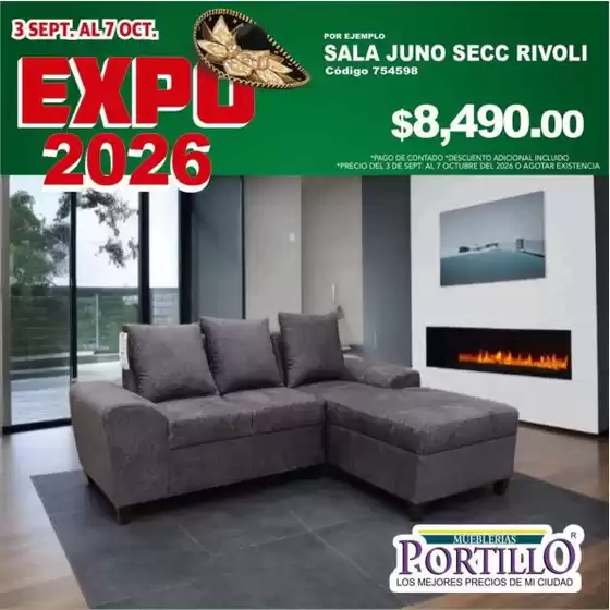 Catálogo Mueblerías Portillo | Descuentos y promociones | 2026-09-03T00:00:00.000Z - 2026-10-07T00:00:00.000Z
