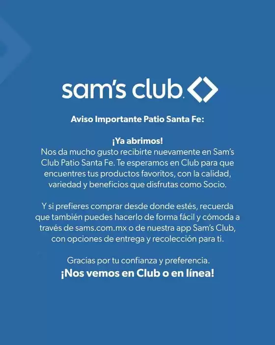 Catálogo Sam's Club en Tamuín | Ofertas Sams Club | 2026-09-07T00:00:00.000Z - 2026-09-21T00:00:00.000Z