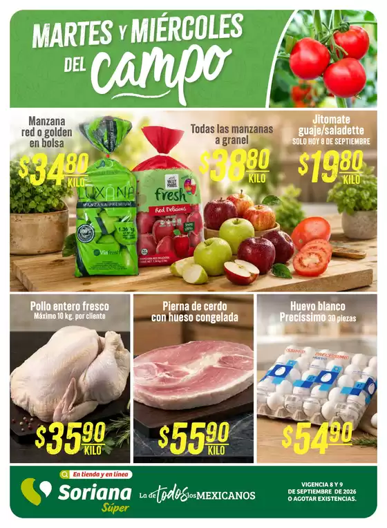 Catálogo Soriana Súper en Chilchota | Ofertas principales y descuentos | 2026-09-08T00:00:00.000Z - 2026-09-09T00:00:00.000Z