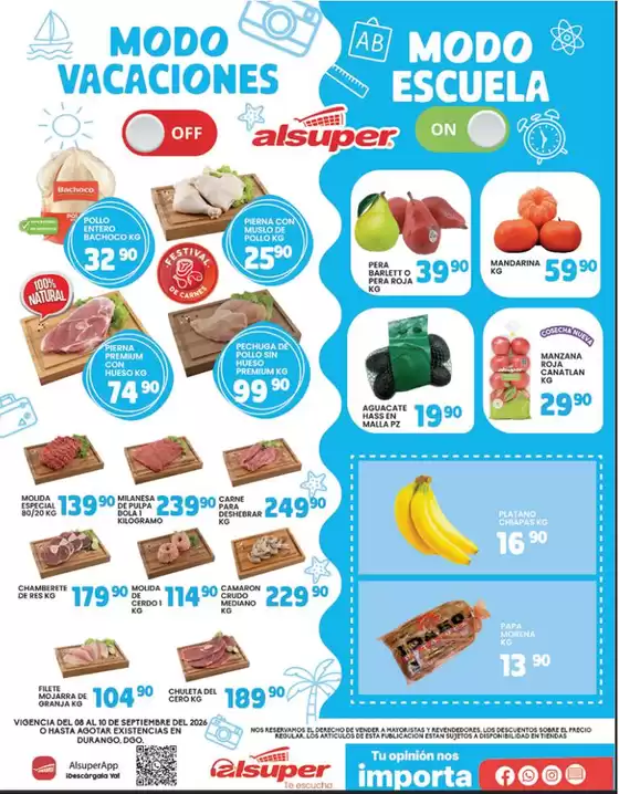 Catálogo Alsuper | Alsuper Durango | 2026-09-08T00:00:00.000Z - 2026-09-10T00:00:00.000Z