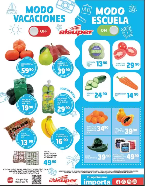 Catálogo Alsuper | Alsuper Zacatecas | 2026-09-08T00:00:00.000Z - 2026-09-10T00:00:00.000Z