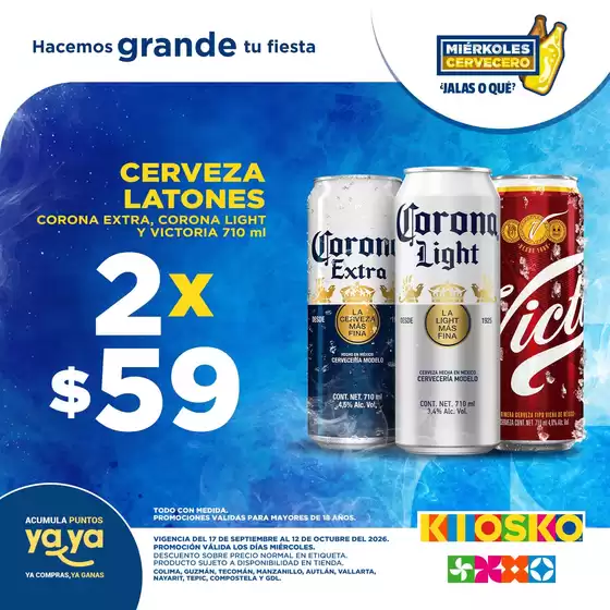 Catálogo Kiosko | Miércoles Cervecero | 2026-09-17T00:00:00.000Z - 2026-10-12T00:00:00.000Z