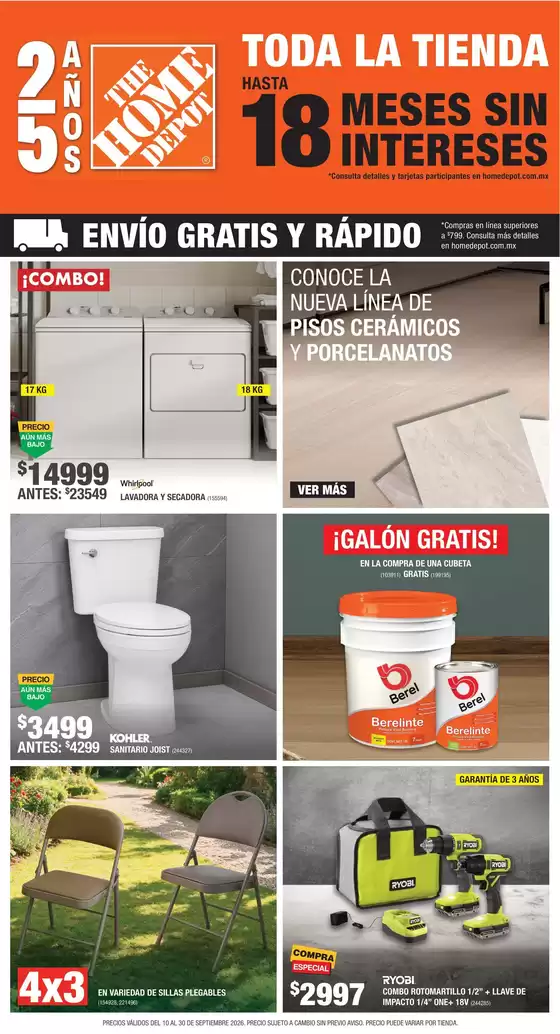 Catálogo The Home Depot en Acayucan | Ofertas The Home Depot | 2026-09-10T00:00:00.000Z - 2026-09-30T00:00:00.000Z
