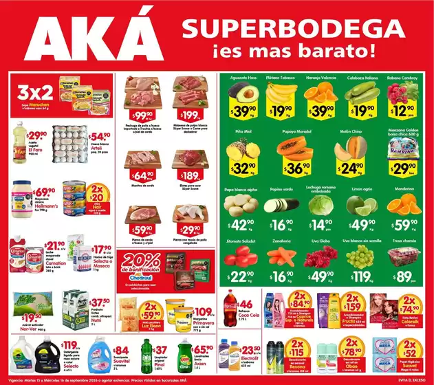 Catálogo AKÁ Superbodega | Ofertas AKÁ Superbodega | 2026-09-15T00:00:00.000Z - 2026-09-16T00:00:00.000Z