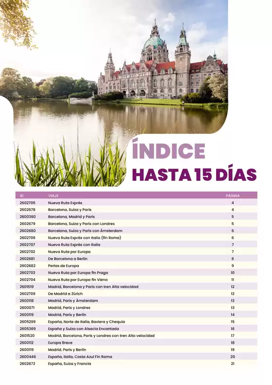 Catálogo Europamundo | Circuitos hasta 15 días | 2026-09-15T00:00:00.000Z - 2026-12-31T00:00:00.000Z