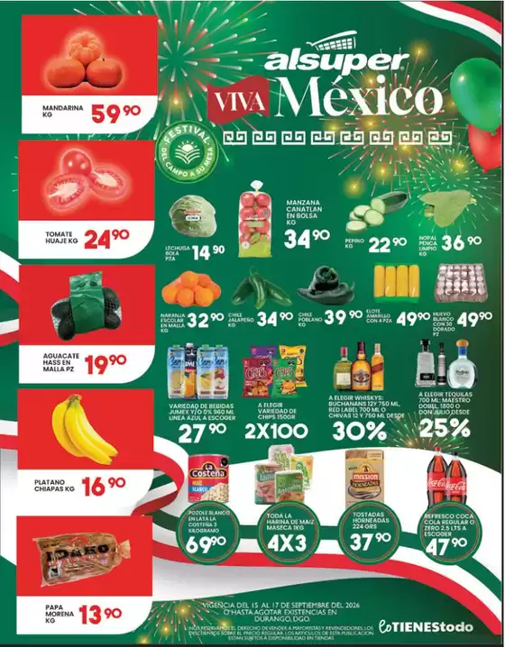 Catálogo Alsuper | Alsuper Durango | 2026-09-15T00:00:00.000Z - 2026-09-17T00:00:00.000Z
