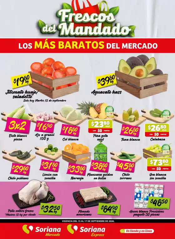 Catálogo Soriana Express | Ofertas y gangas exclusivas | 2026-09-15T00:00:00.000Z - 2026-09-17T00:00:00.000Z