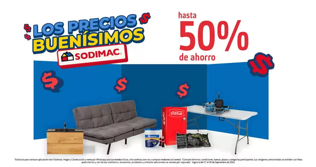 Catálogo Sodimac Homecenter | Excelente oferta para todos los clientes | 2026-09-17T00:00:00.000Z - 2026-09-20T00:00:00.000Z