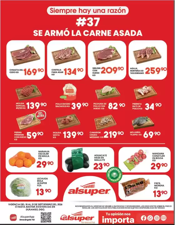 Catálogo Alsuper | Alsuper Durango | 2026-09-18T00:00:00.000Z - 2026-09-21T00:00:00.000Z