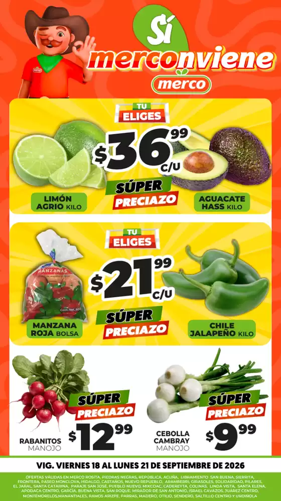 Catálogo Merco | Frutas y verduras 18 al 21 de septiembre | 2026-09-18T00:00:00.000Z - 2026-09-21T00:00:00.000Z