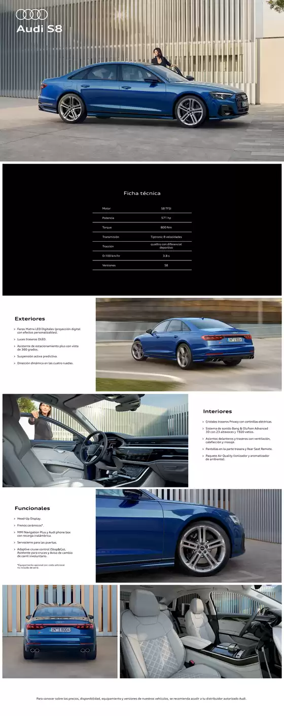 Catálogo Audi | Audi Folleto S8 | 2026-09-21T00:00:00.000Z - 2026-10-05T00:00:00.000Z