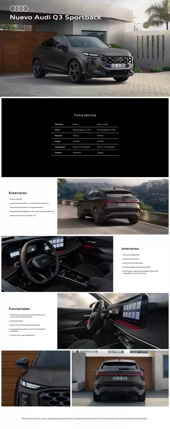 Catálogo Audi | Audi Folleto Q3SB | 2026-09-21T00:00:00.000Z - 2026-10-05T00:00:00.000Z