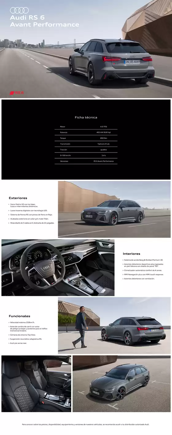 Catálogo Audi | Audi Folleto RS6 | 2026-09-21T00:00:00.000Z - 2026-10-05T00:00:00.000Z