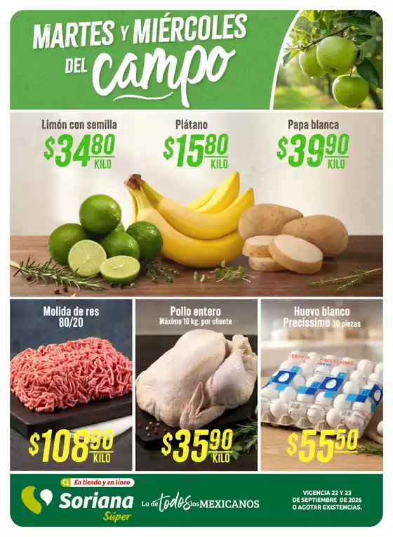 Catálogo Soriana Súper | Ofertas principales y descuentos | 2026-09-22T00:00:00.000Z - 2026-09-23T00:00:00.000Z