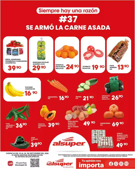 Catálogo Alsuper | Alsuper Zacatecas | 2026-09-22T00:00:00.000Z - 2026-09-24T00:00:00.000Z