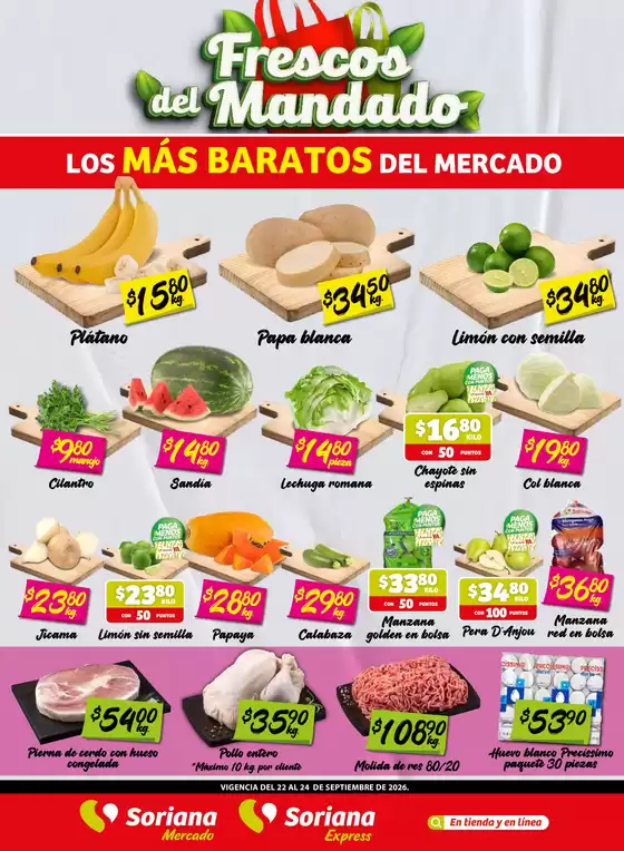 Catálogo Soriana Express en Los Olvera | Nuevas ofertas para descubrir | 2026-09-22T00:00:00.000Z - 2026-09-24T00:00:00.000Z