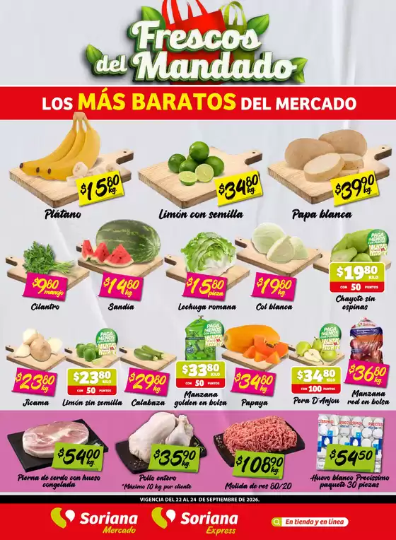Catálogo Soriana Express en Los Olvera | Nuestras mejores gangas | 2026-09-22T00:00:00.000Z - 2026-09-24T00:00:00.000Z