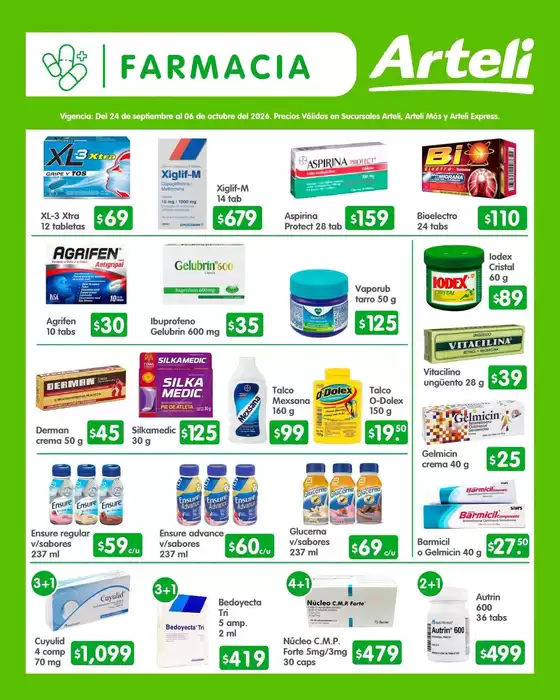 Catálogo Arteli express en Plan de Ayala | Nuestras mejores ofertas para ti | 2026-09-24T00:00:00.000Z - 2026-10-06T00:00:00.000Z