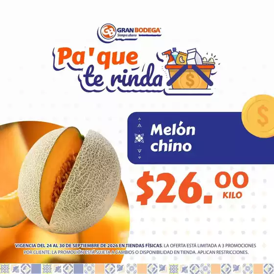 Catálogo La gran bodega en Plan de Ayala | Ofertas y promociones actuales | 2026-09-24T00:00:00.000Z - 2026-09-30T00:00:00.000Z