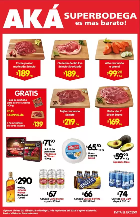 Catálogo AKÁ Superbodega en Nío | Gran variedad de ofertas | 2026-09-25T00:00:00.000Z - 2026-09-27T00:00:00.000Z