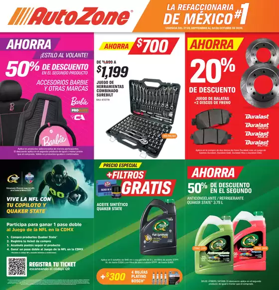 Catálogo AutoZone | Folleto | 2026-09-28T00:00:00.000Z - 2026-10-24T00:00:00.000Z