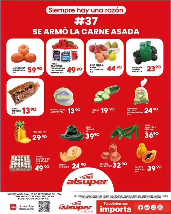Catálogo Alsuper en Acaponeta | Alsuper Zacatecas | 2026-09-25T00:00:00.000Z - 2026-09-28T00:00:00.000Z