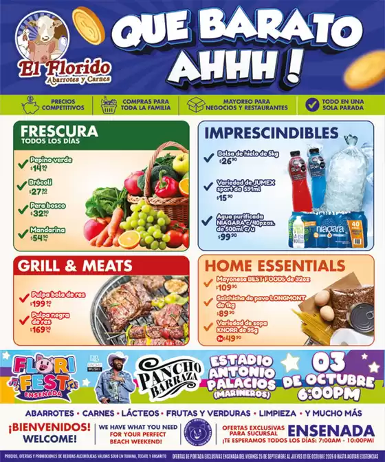 Catálogo El Florido en Aguascalientes | VOLANTE ENSENADA WEB 46 | 2026-09-25T00:00:00.000Z - 2026-10-01T00:00:00.000Z