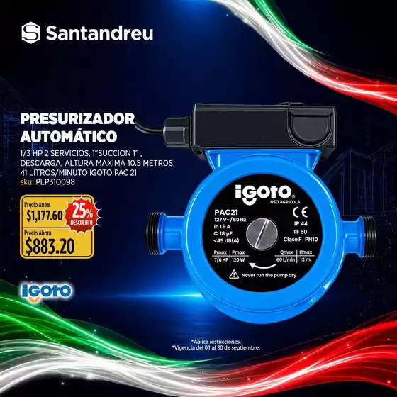 Catálogo Santandreu | Grandes descuentos en productos seleccionados | 2026-09-01T00:00:00.000Z - 2026-09-30T00:00:00.000Z