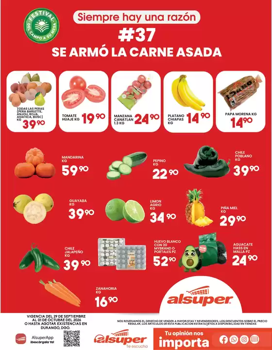 Catálogo Alsuper | Alsuper Durango | 2026-09-29T00:00:00.000Z - 2026-10-01T00:00:00.000Z