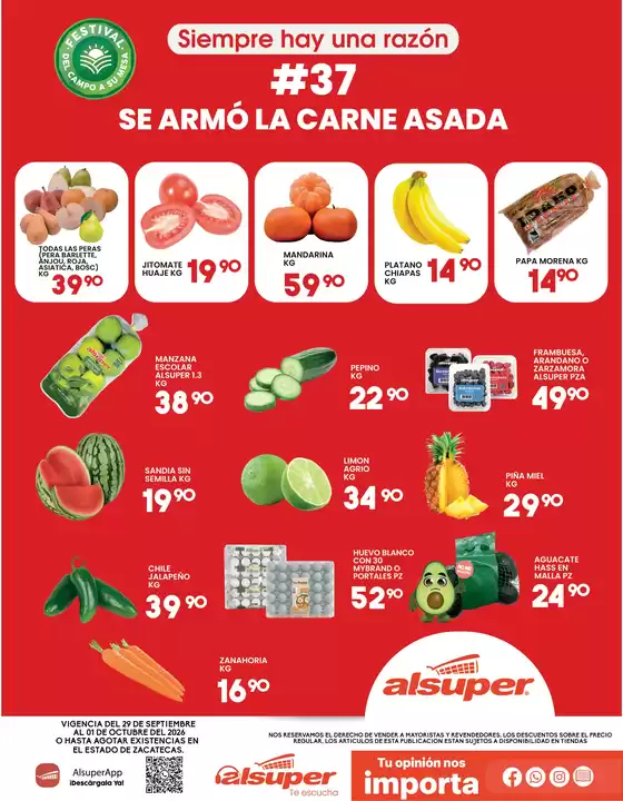 Catálogo Alsuper | Alsuper Zacatecas | 2026-09-29T00:00:00.000Z - 2026-10-01T00:00:00.000Z