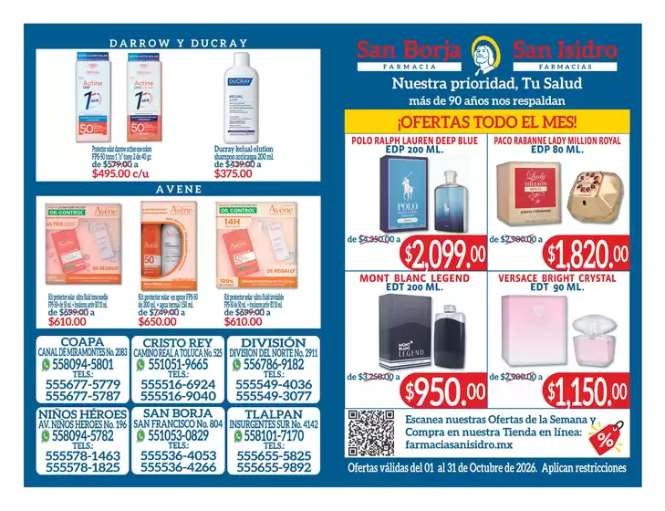 Catálogo Farmacias San Isidro y San Borja | Folleto Mensual | 2026-10-01T00:00:00.000Z - 2026-10-31T00:00:00.000Z
