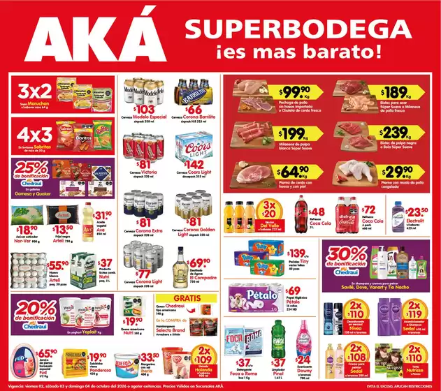 Catálogo AKÁ Superbodega en Coatepec (Estado de México) | Ofertas y promociones actuales | 2026-10-02T00:00:00.000Z - 2026-10-04T00:00:00.000Z