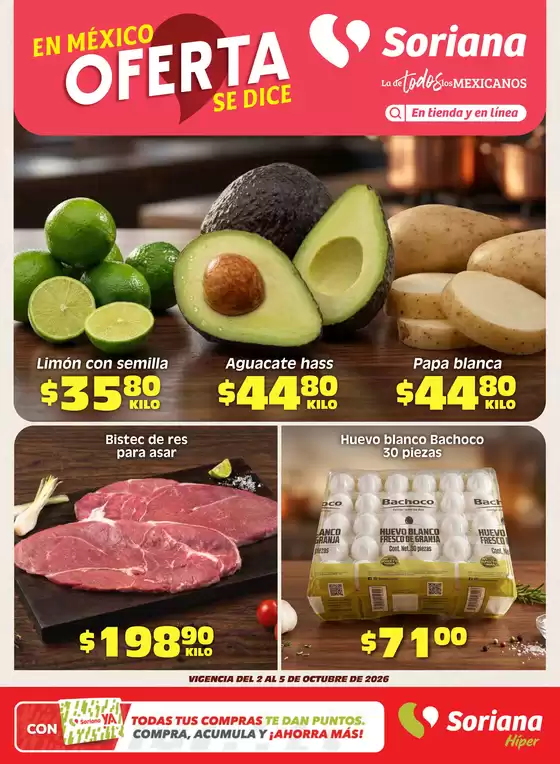 Catálogo Soriana Híper en Torreón | Ofertas principales para todos los cazadores de gangas | 2026-10-02T00:00:00.000Z - 2026-10-05T00:00:00.000Z