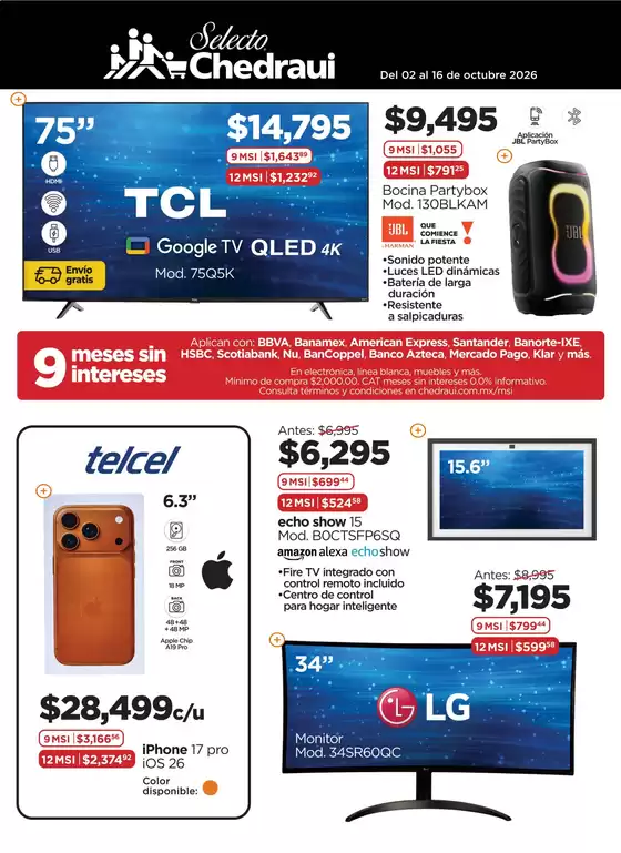 Catálogo Chedraui | Ofertas especiales atractivas para todos | 2026-10-02T00:00:00.000Z - 2026-10-16T00:00:00.000Z