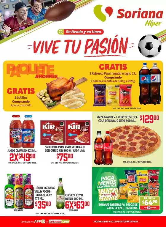Catálogo Soriana Híper | Vive tu pasión Soriana Hiper | 2026-10-08T00:00:00.000Z - 2026-10-12T00:00:00.000Z