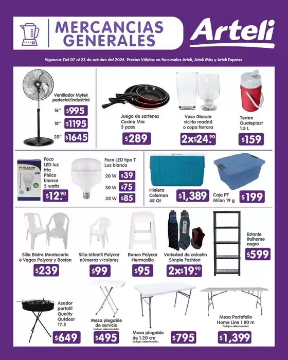 Catálogo Arteli express | Nuestras mejores ofertas para ti | 2026-10-07T00:00:00.000Z - 2026-10-23T00:00:00.000Z