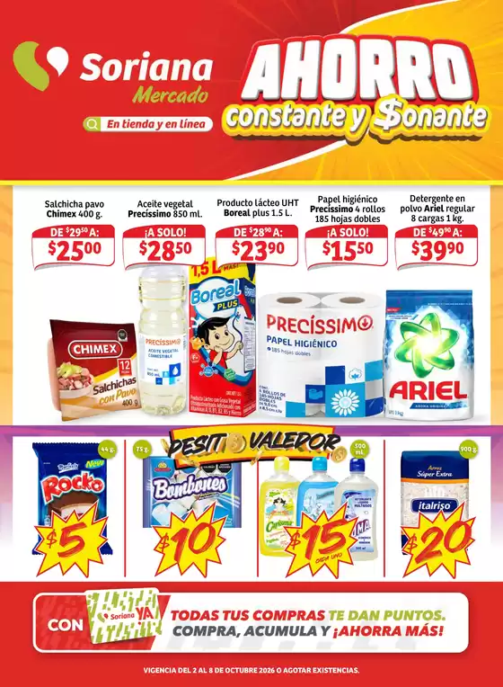 Catálogo Soriana Mercado | Ahorro constante y sonante Mercado Nacional | 2026-10-08T00:00:00.000Z - 2026-10-08T00:00:00.000Z