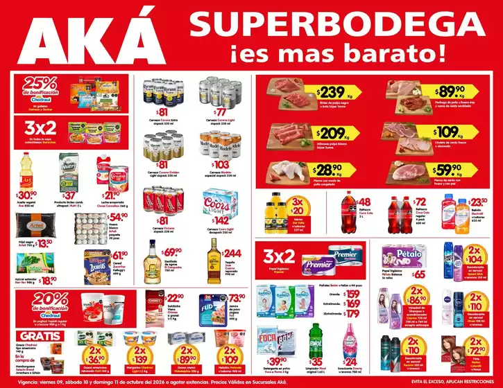 Catálogo AKÁ Superbodega en Quecholac | Ofertas y promociones actuales | 2026-10-09T00:00:00.000Z - 2026-10-11T00:00:00.000Z